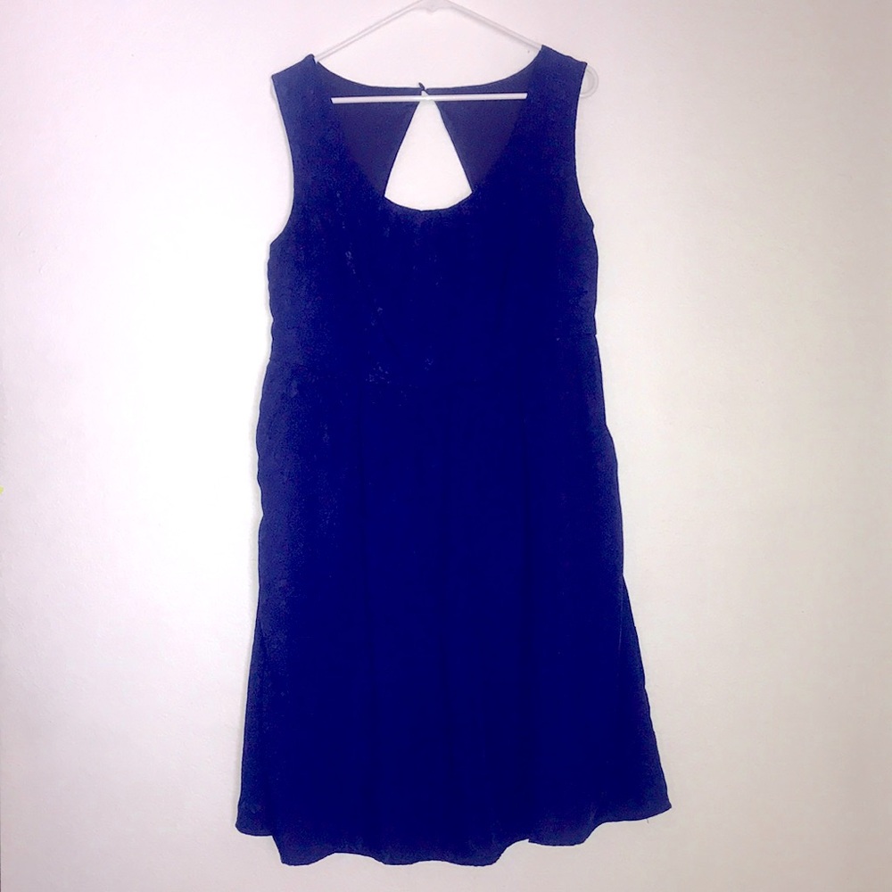 Torrid blue floral embossed dress size 12